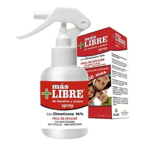 Mas Libre Piojicida En Spray Con 96% De Dimeticona 110 Ml
