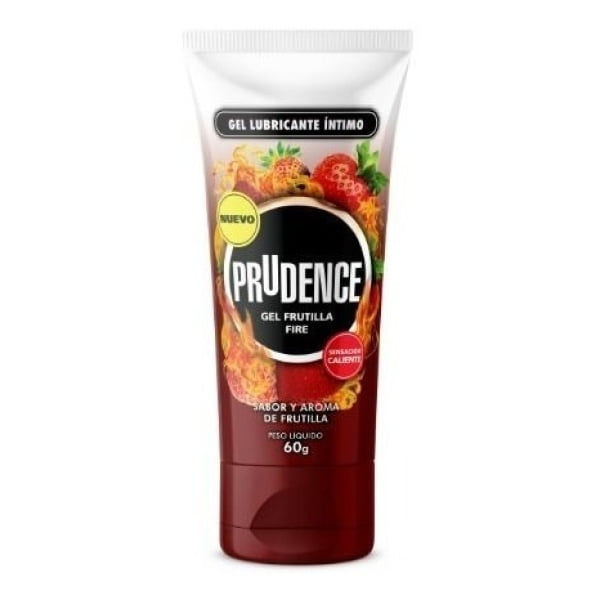 Gel Lubricante Prudence 60gr Sabor Y Aroma Frutilla Gel Fire