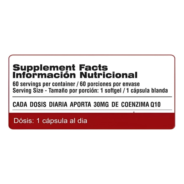 Cq-10 Qualivits(R) 30mg Antioxidante 60 Cápsulas - Imagen 2