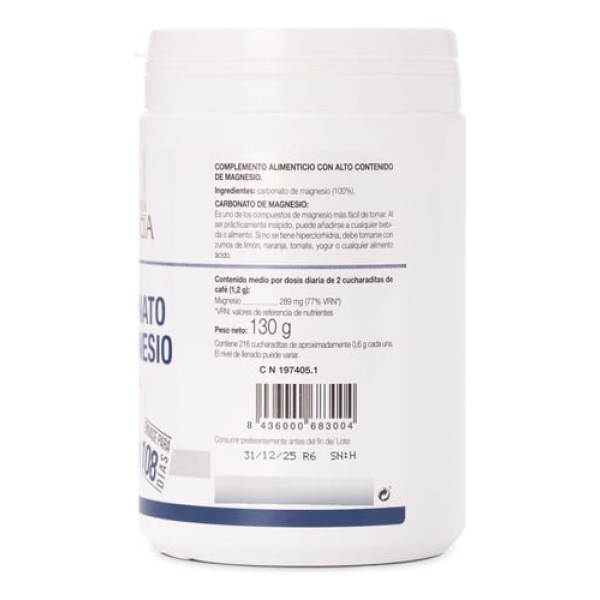 Carbonato De Magnesio 130 Gr Polvo Sabor Sin Sabor