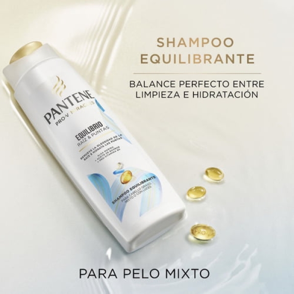 Shampoo Pantene Equilibrio Raíz Y Puntas Para Cabello Mixto, 300ml - Imagen 2
