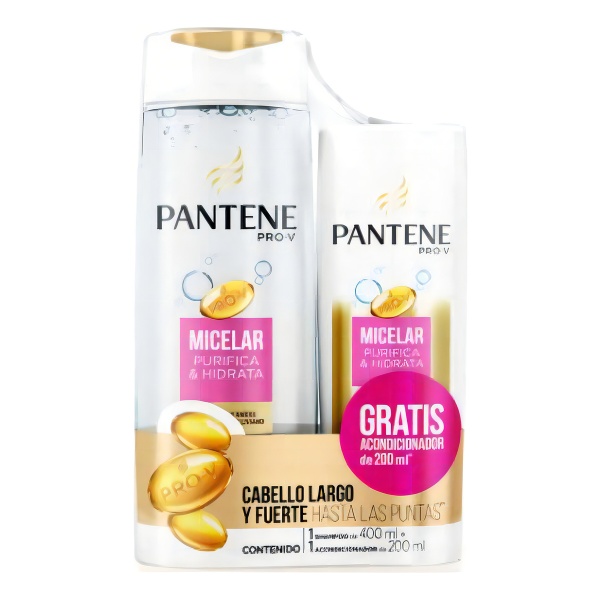 Pantene Shampoo 400ml + Aco 200ml Micelar