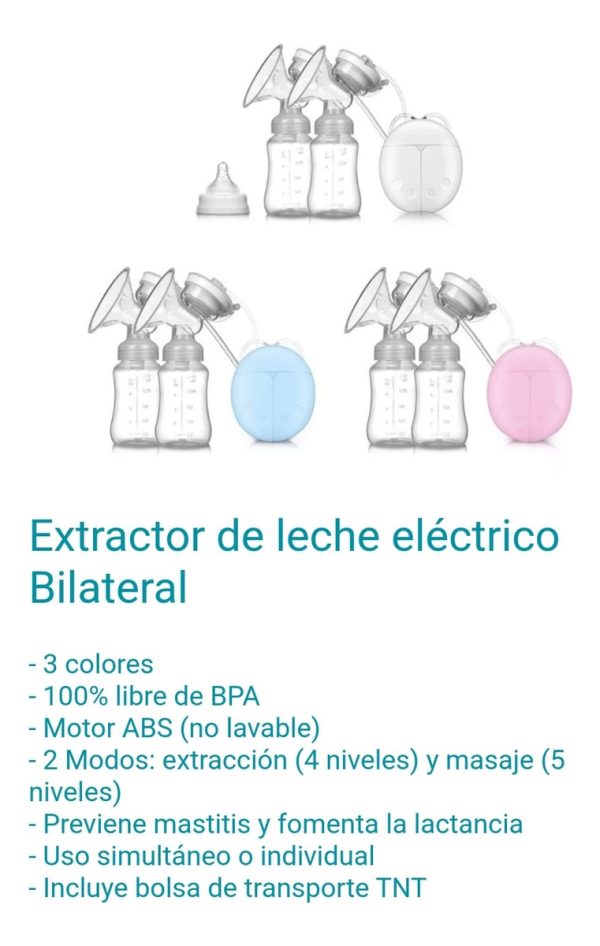 Extractor De Leche Materna Doble Mamadera Electrico - Image 3