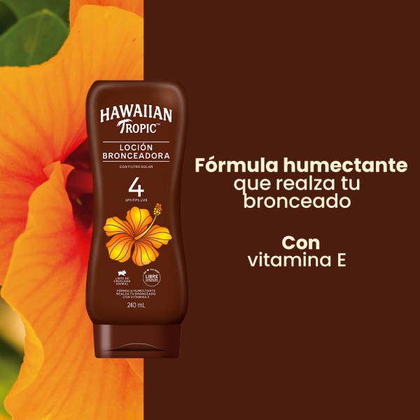 Loción Bronceadora Hawaiian Tropic(R) Cocoa Butter F4 | 240ml - Imagen 3