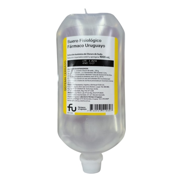 Suero Fisiologico Farmaco Uruguayo 1000ml San Gar