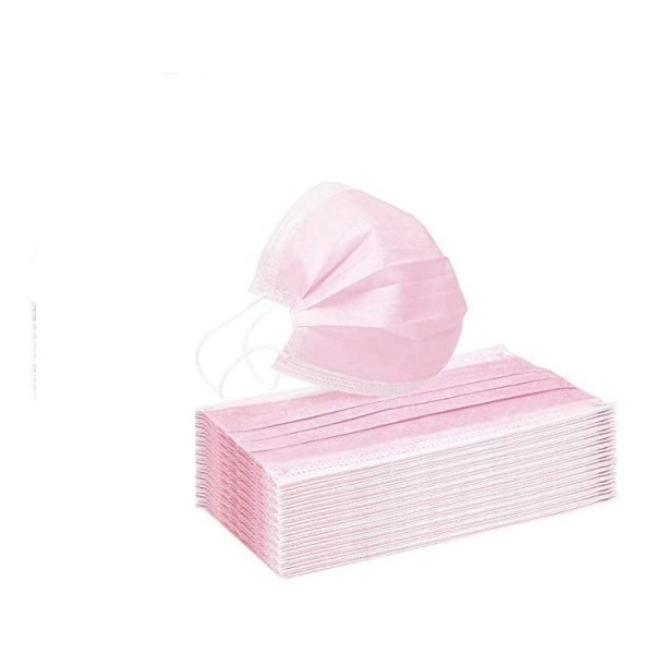 Tapa Boca De Color Rosado X50 Triple Capa