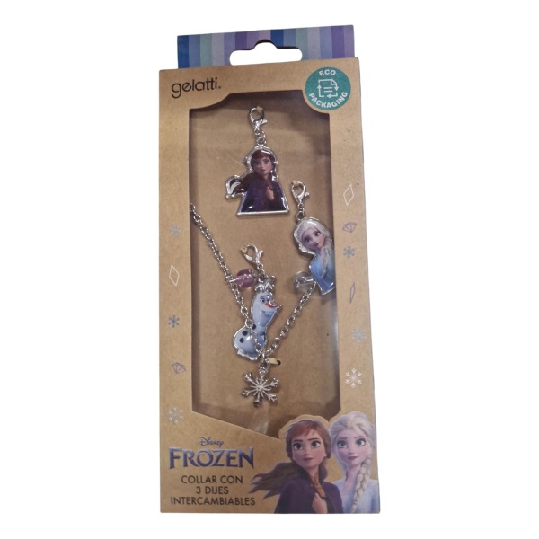 Set Disney Frozen Collar Con 3 Dijes