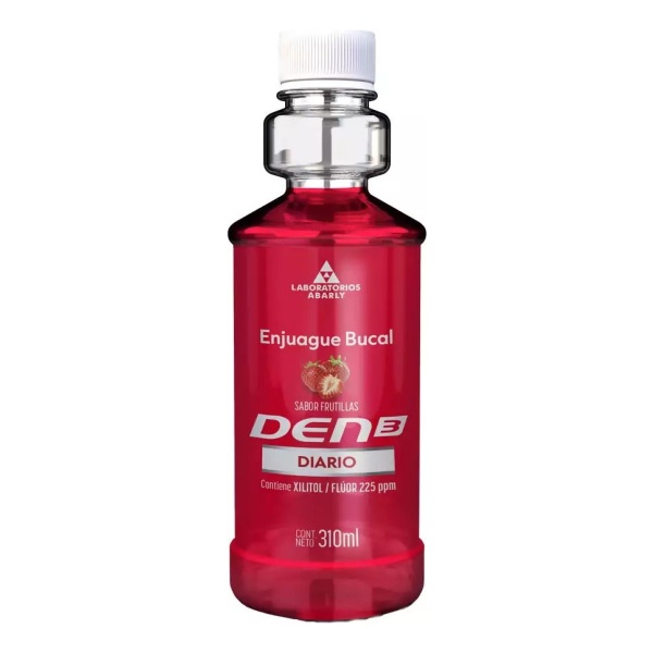 Enjuague Bucal Diario Den3 Frutilla 310 Ml Sangar