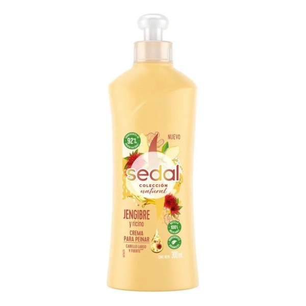 Crema De Peinar Sedal Natural Jengibre Y Ricino X 300 Ml