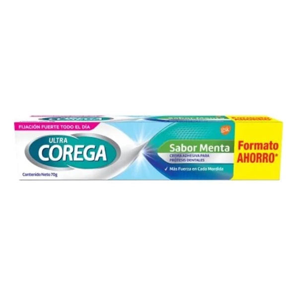 Corega Crema Adhesiva Para Prótesis Sabor Menta 70g