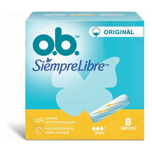 Tampones Ob Originales Medio X 8 Un