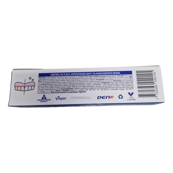 Crema Dental Den3 Blanc Farmacia Sangar - Imagen 2