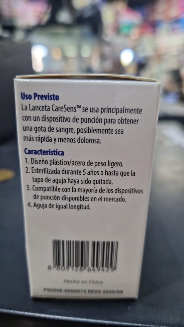 Lancetas Para Glucometro Caresens 30g Por 100 Unidades - Imagen 2