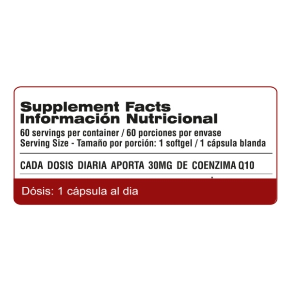 Cq-10 Qualivits(R) 30mg X 60 Cápsulas | Antioxidante - Imagen 2