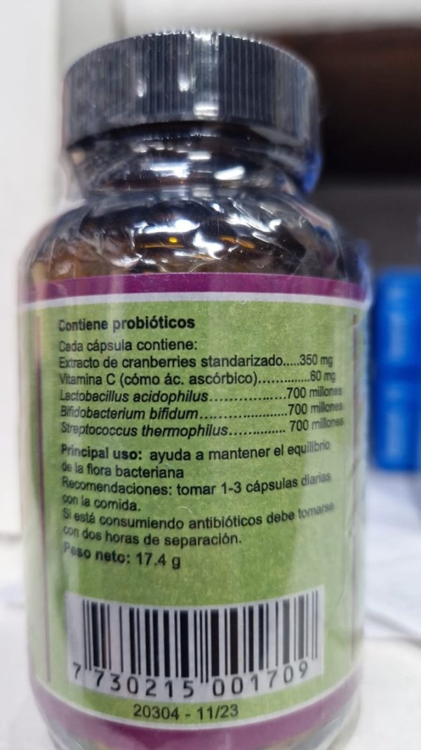 Biótica Pro Cran X 30 Cápsulas Probióticos + Prebióticos - Imagen 3