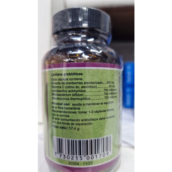 Biótica Pro Cran X 30 Cápsulas Probióticos + Prebióticos - Imagen 3