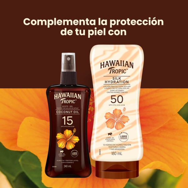 Hawaiian Tropic Aceite Bronceador Fps 15 - 240ml Spray - Imagen 4