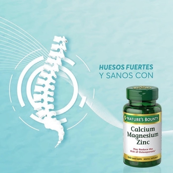 Suplemento En Comprimidos Nature's Bounty Calcium Magnesium Zinc & Vit. D3 En Pote 100 Un - Imagen 7