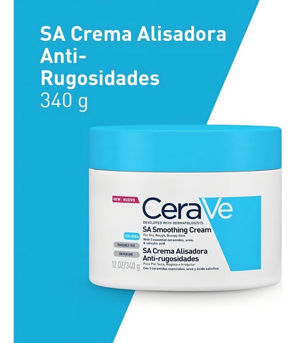 Crema Nutritiva Para Cuerpo Cerave Alisadora Anti-rugosidades Crema Cerave Con Ácido Salicílico Alisadora Anti-rugosidades En Pote De 340ml/340g - Imagen 2