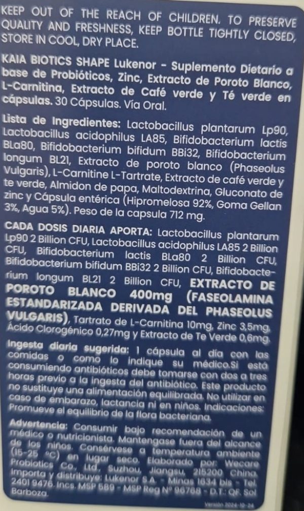 Kaia Biotics Shape Qualivits 30 Cápsulas - Imagen 4