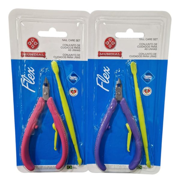 Kit De Manicura Mundial Flex Alicate De Cuticulas + Espatula - Imagen 3