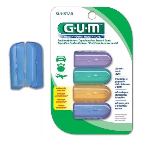 Gum Protect Tapas Protectoras De Cepillo De Dientes X4 - Imagen 2
