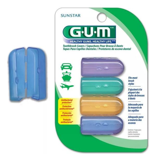 Gum Protect Tapas Protectoras De Cepillo De Dientes X4 - Imagen 2