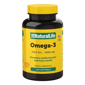 Vitaminas Omega 3 100 Cápsulas Natural Life Sabor Sin Sabor