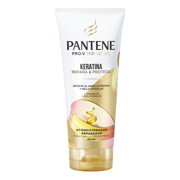 Acondicionador Pantene Pro-v Miracles Pro-v Miracles Keratina Repara & Protege En Tubo De 200g Por 1 Unidad