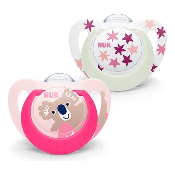 Chupetes Nuk Star Day & Night Bebe Luminoso Pack X 2 Un Color 6/18 Koala - Imagen 2
