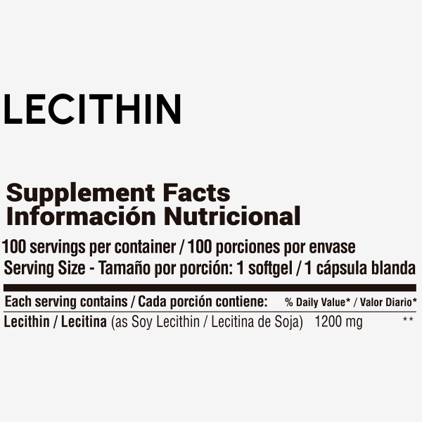 Qualivits Lecithin 1200mg 100 Cápsulas Blandas Sabor Natural - Imagen 2
