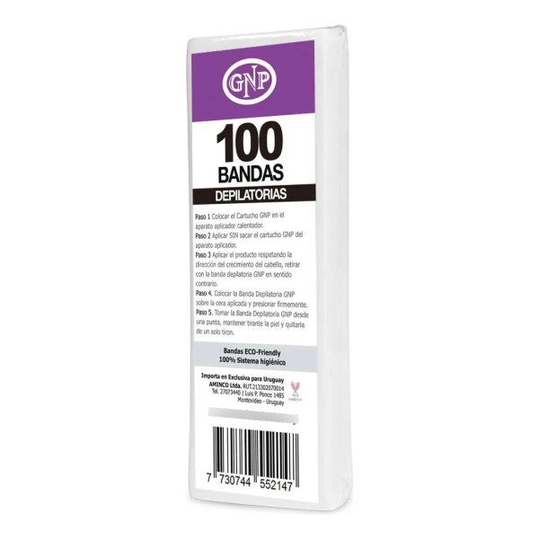 Bandas Depilatorias X100 Unidades Gnp De Tela Profesional - Imagen 2