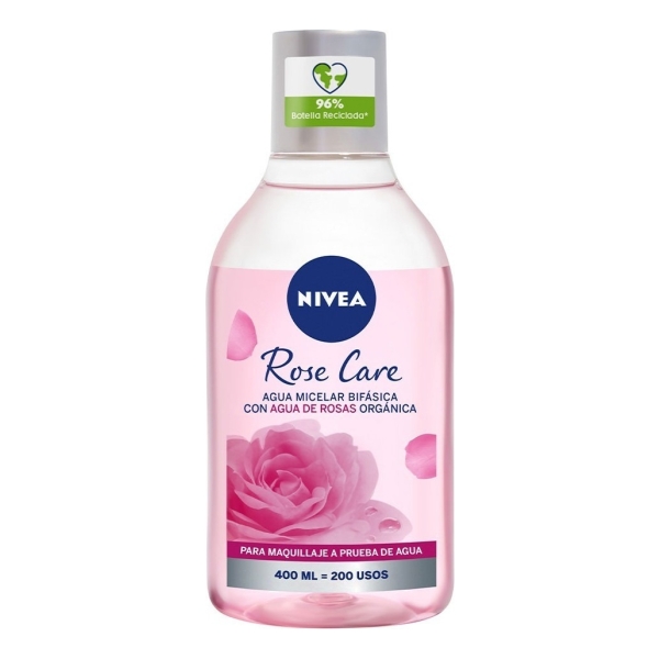 Agua Micelar Bifásica Nivea Rose Care Para Todo Tipo De Piel 400 Ml