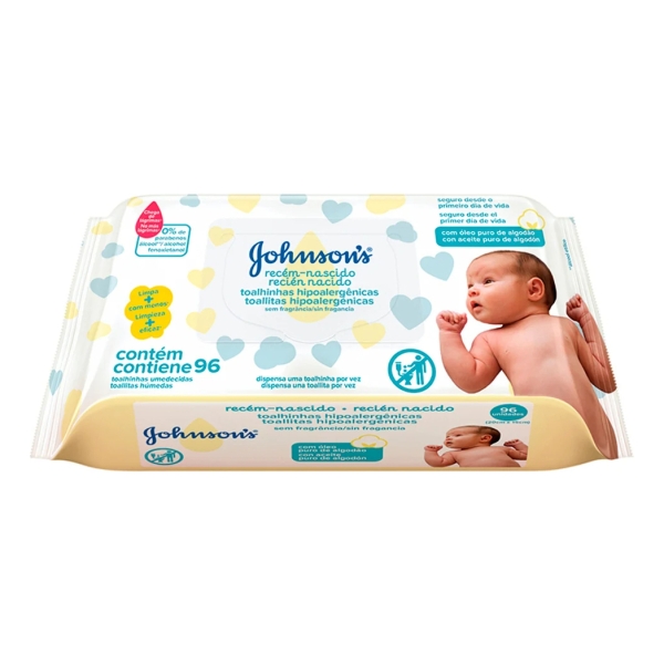 Toallitas Húmedas Johnson's Baby Recién Nacido 96 Unidades - Imagen 2