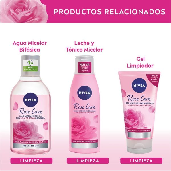Crema Facial Hidratante En Gel Nivea Rose Care 50 Ml Momento De Aplicación Día/noche Tipo De Piel Todo Tipo De Piel - Imagen 6