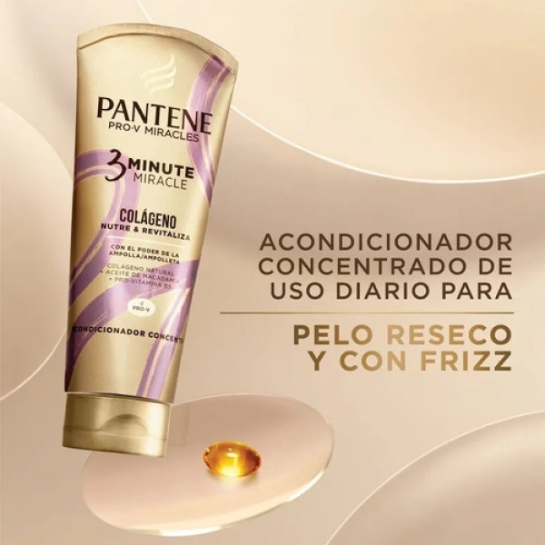 Pantene 3 Minute Miracle Colágeno Acondicionador 170ml - Imagen 4