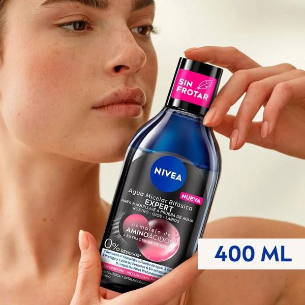 Agua Micelar Bifásica Nivea Micellair Black Expert 400 Ml - Imagen 11