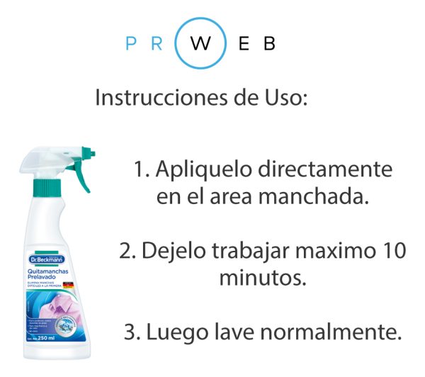 Quitamanchas Prelavado En Spray Dr. Beckmann - Imagen 3