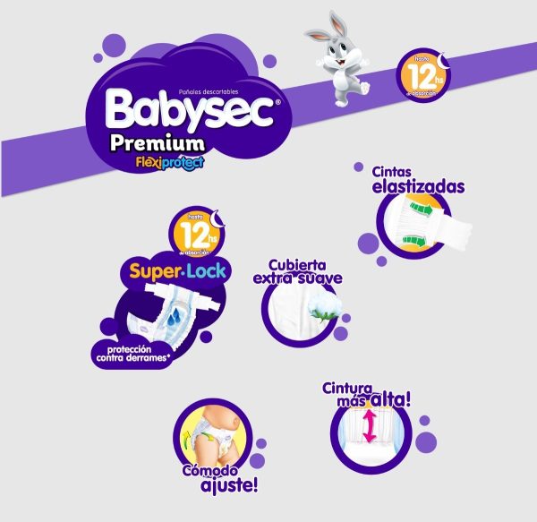 Pañales Babysec Premium Sin Género Xxgpañales Babysec Premium Sin Género Xxg X 96 Unidades - Imagen 3