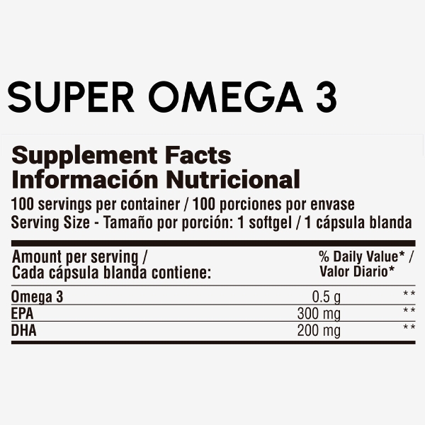 Qualivits(R) Super Omega 3 Fish Oil 1000mg X 100 Cápsulas - Imagen 2