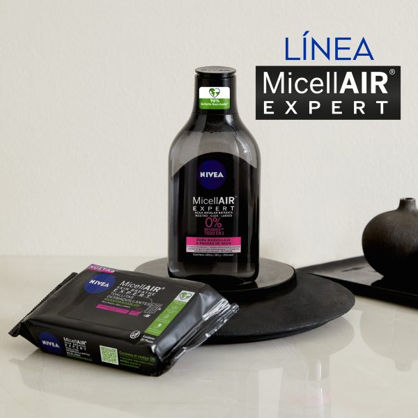 Agua Micelar Bifásica Nivea Micellair Black Expert 400 Ml - Imagen 4