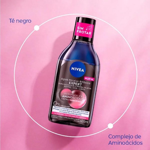Agua Micelar Bifásica Nivea Micellair Black Expert 400 Ml - Imagen 12