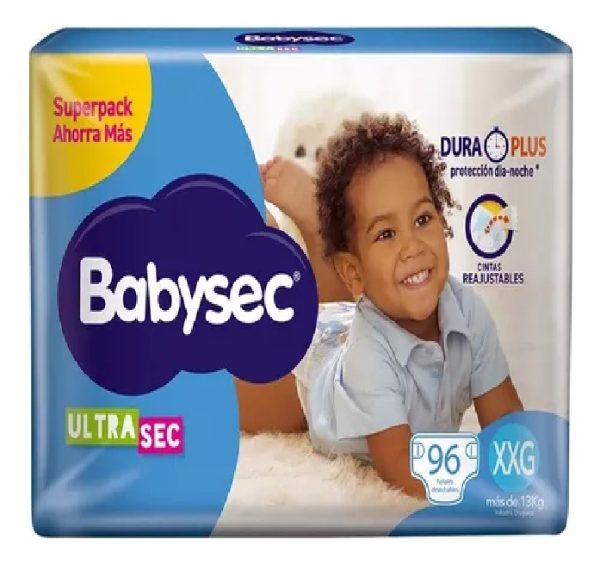 Pañales Babysec Ultra Talle Xxg Paquete Con 96 Unidades - Imagen 3