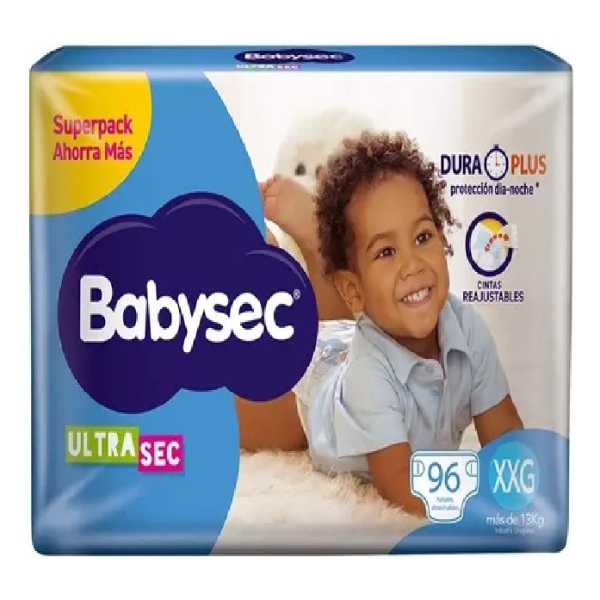Pañales Babysec Ultra Talle Xxg Paquete Con 96 Unidades - Imagen 3