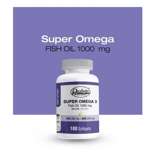 Qualivits(R) Super Omega 3 Fish Oil 1000mg X 100 Cápsulas - Imagen 3