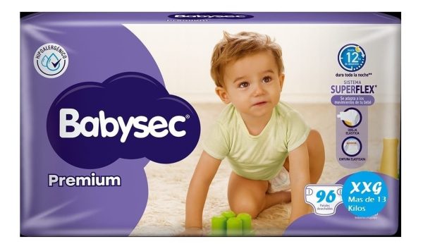 Pañales Babysec Premium Sin Género Xxgpañales Babysec Premium Sin Género Xxg X 96 Unidades - Imagen 2