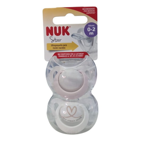 Chupete Nuk Star Recien Nacido 0-2meses X2u - Imagen 2