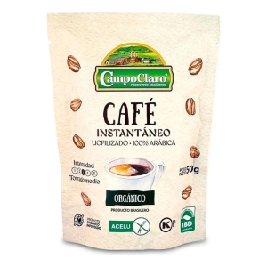 Cafe Soluble Instantaneo Orgánico Campo Claro 50g