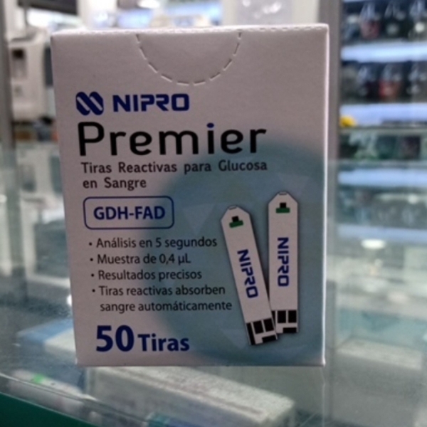 25 Tiras Reactivas P/ Glucosa En Sangre - Nipro Premier - Imagen 2