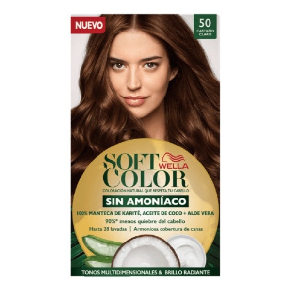 Tinta Wella Soft Color Tinte De Cabello Tono 50 Castaño Claro Para Cabello